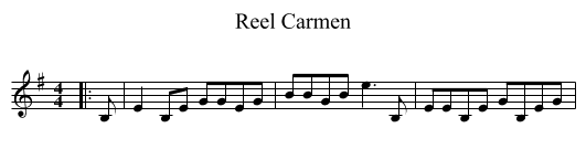 Reel Carmen - staff notation