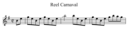 Reel Carnaval - staff notation