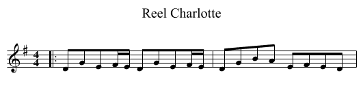 Reel Charlotte - staff notation