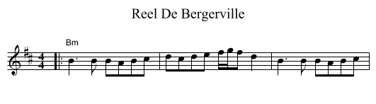 Reel De Bergerville - staff notation