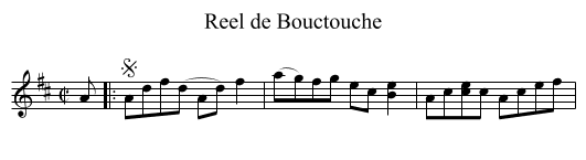 Reel de Bouctouche - staff notation