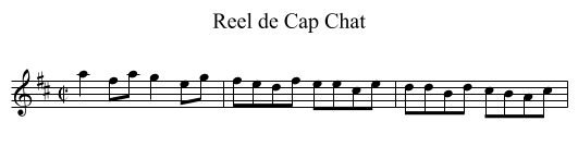 Reel de Cap Chat - staff notation