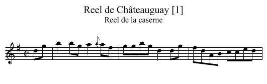 Reel de Châteauguay [1] - staff notation