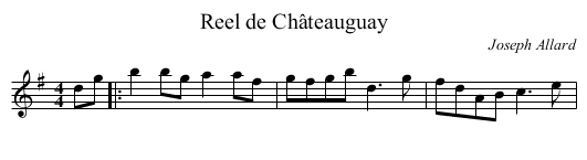 Reel de Ch&acirc;teauguay - staff notation