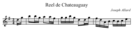 Reel de Chateauguay - staff notation