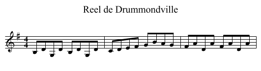 Reel de Drummondville - staff notation