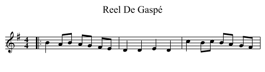 Reel De Gaspé - staff notation
