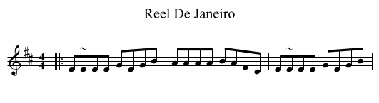 Reel De Janeiro - staff notation