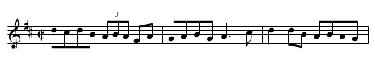 Reel de la broue - staff notation