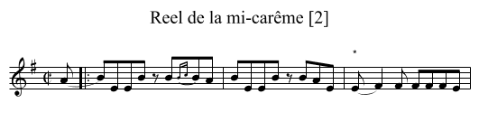 Reel de la mi-carême [2] - staff notation