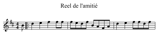 Reel de l'amitié - staff notation