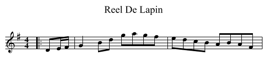 Reel De Lapin - staff notation