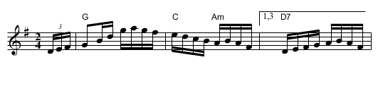 reel de Lapin - staff notation