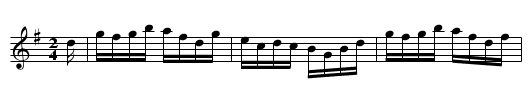 Reel de L'Enfant - staff notation