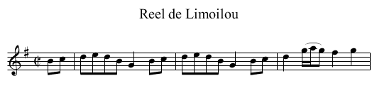 Reel de Limoilou - staff notation