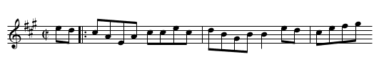 Reel de ma tante Lydia - staff notation
