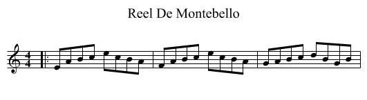 Reel De Montebello - staff notation