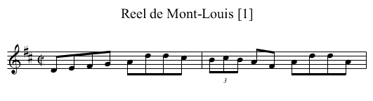 Reel de Mont-Louis [1] - staff notation