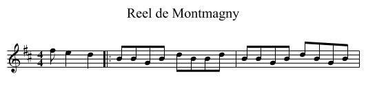 Reel de Montmagny - staff notation