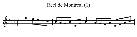 Reel de Montréal (1) - staff notation