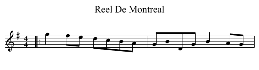 Reel De Montreal - staff notation