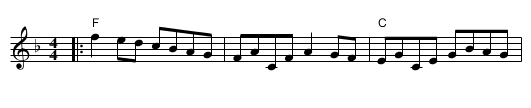 reel de Montr&eacute;al - staff notation