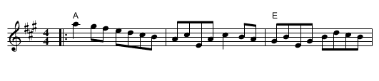 reel de Montr&eacute;al - staff notation