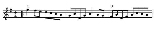 Reel de Montreal - staff notation