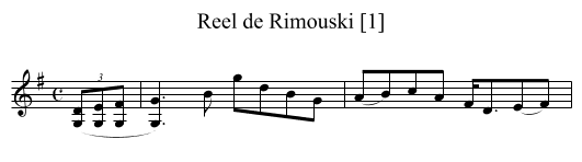 Reel de Rimouski [1] - staff notation