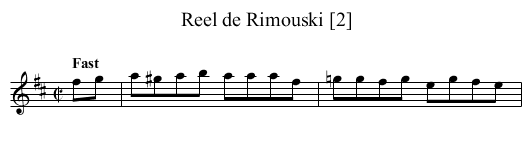 Reel de Rimouski [2] - staff notation