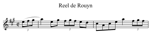 Reel de Rouyn - staff notation