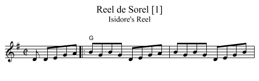 Reel de Sorel [1] - staff notation