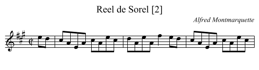 Reel de Sorel [2] - staff notation