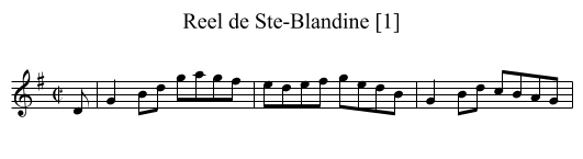 Reel de Ste-Blandine [1] - staff notation