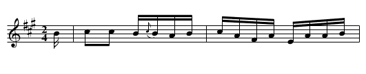 reel de Vaudreuil - staff notation