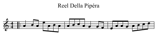 Reel Della Pipéra - staff notation