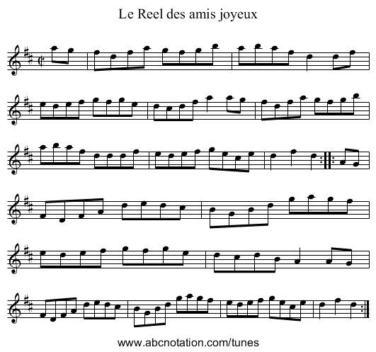 Reel des amis joyeux, Le - staff notation