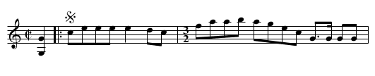 Reel des braves - staff notation