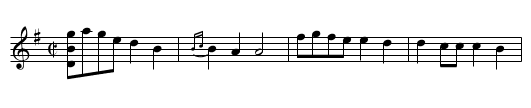 Reel des cinq demiards - staff notation
