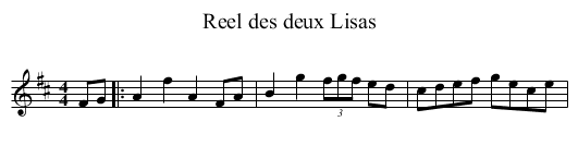 Reel des deux Lisas - staff notation