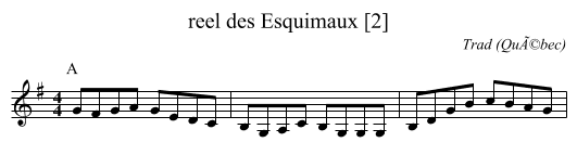 reel des Esquimaux [2] - staff notation