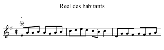Reel des habitants - staff notation