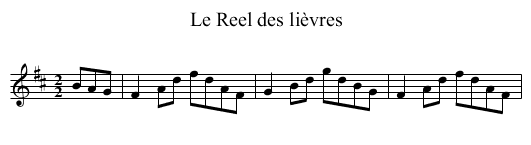 Reel des lièvres, Le - staff notation