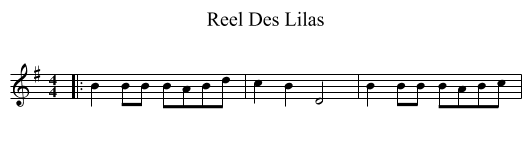 Reel Des Lilas - staff notation