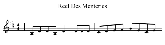Reel Des Menteries - staff notation