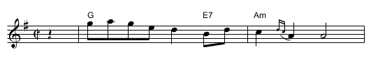 Reel des Oignons - staff notation