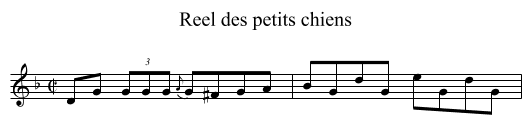 Reel des petits chiens - staff notation