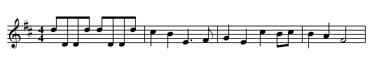Reel des vieux gar&ccedil;ons - staff notation