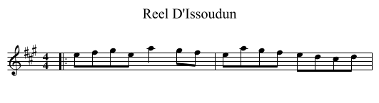 Reel D'Issoudun - staff notation