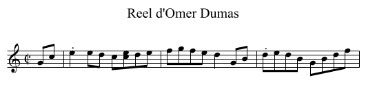 Reel d'Omer Dumas - staff notation